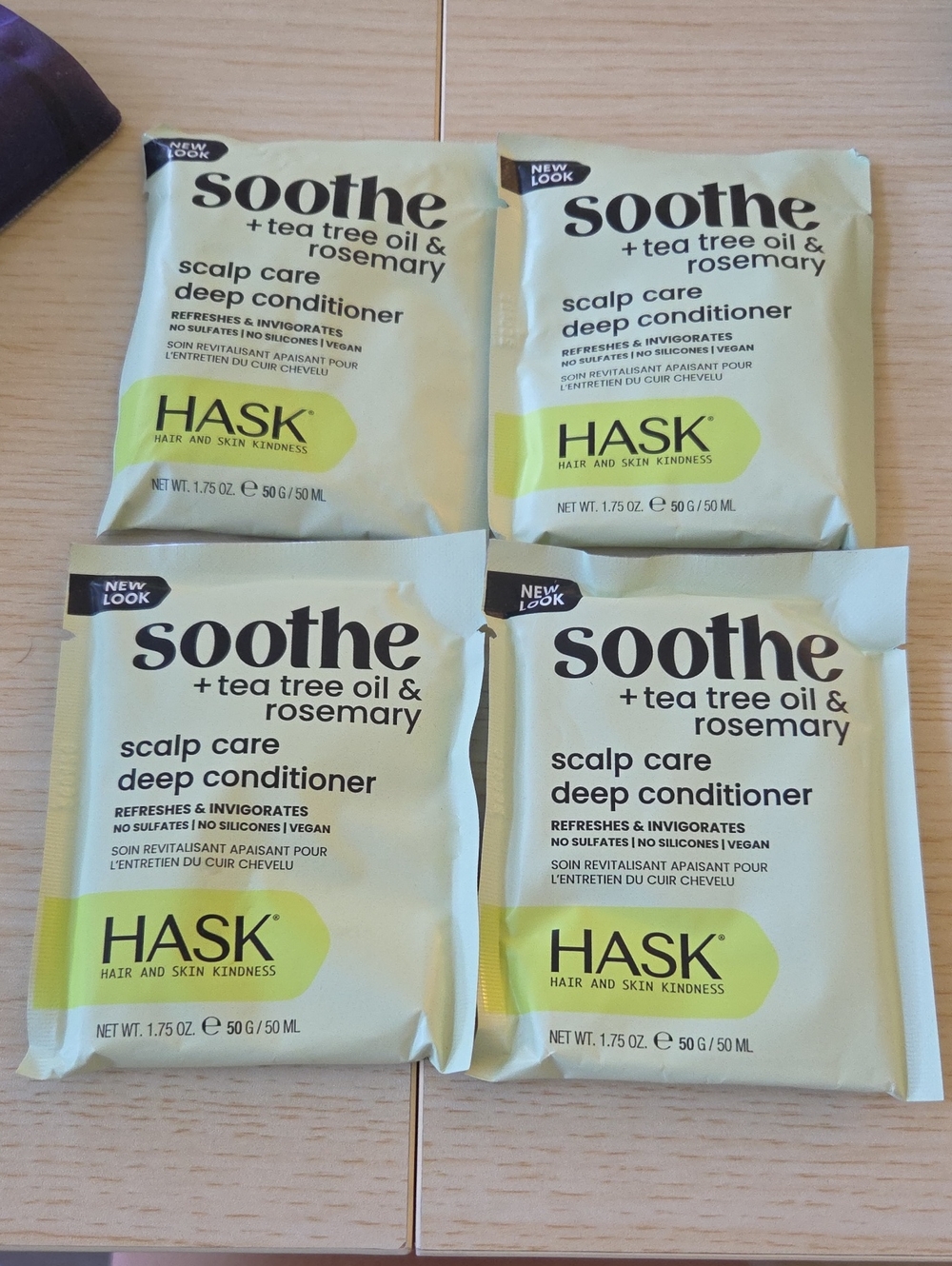 HASK Soothe Tea Tree & Rosemary Scalp Care Deep Conditioner Packets - Green
